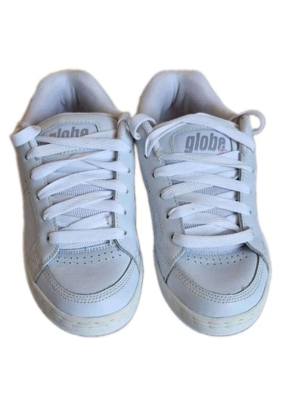 Vintage Globe Vice SS Skate Shoes White Grey Puffy Tongue Y2K Sneaker Size 10